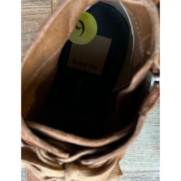 Dolce Vita Brown Seiko Suede Lace Up Ankle Booties Size 9 Fall Autumn Women’s - Picture 7 of 8